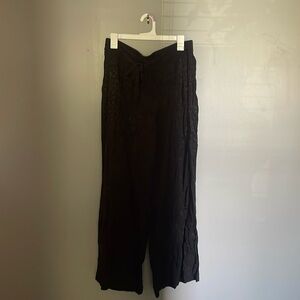 Nine West; Black Wide Leg Pants